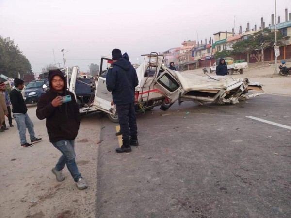 धनुषा जिल्लामाजन्ती बोकेको जीप दुर्घटना हुँदा पाँच जनाको मृत्यु